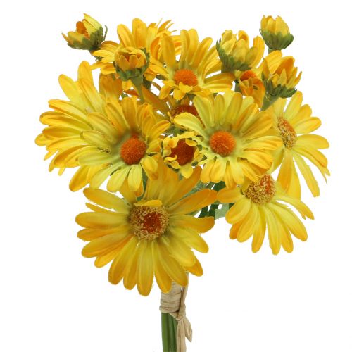 Floristik24 Margaritas en ramo amarillo 33cm 6pcs