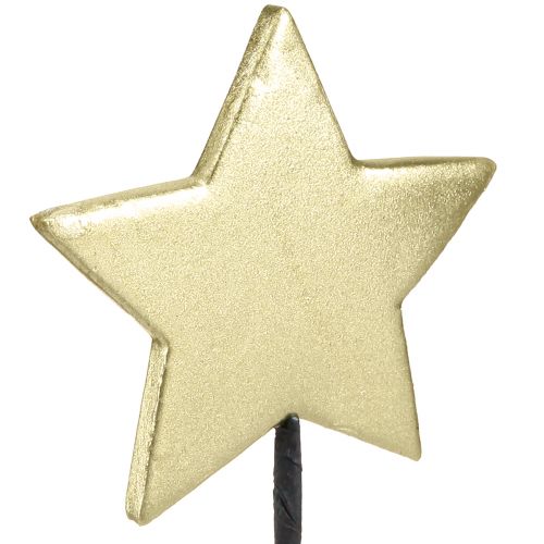 Artículo Tapones decorativos de flores con forma de estrella dorada, Ø7 cm, 2.ª opción, 24 unidades