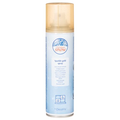 Spray de purpurina dorada para decoración navideña, 150 ml