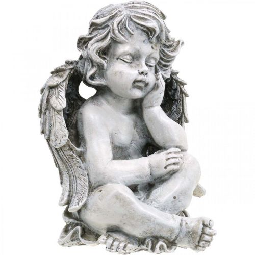 Artículo Grabengel Ángel Gris Figura Tumba Decoración Tumba 24cm