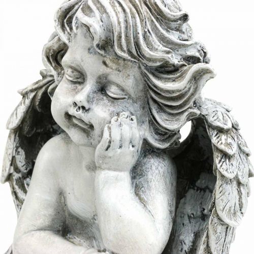 Artículo Grabengel Ángel Gris Figura Tumba Decoración Tumba 24cm