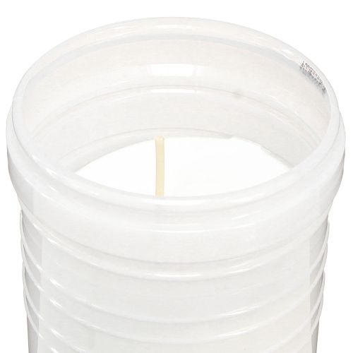 Artículo Vela para tumba luz para tumba luz de luto blanca Ø7,5cm H24,5cm