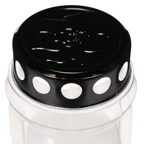 Farol para vela funeraria con tapa negra, 23 cm. | Floristik24.es