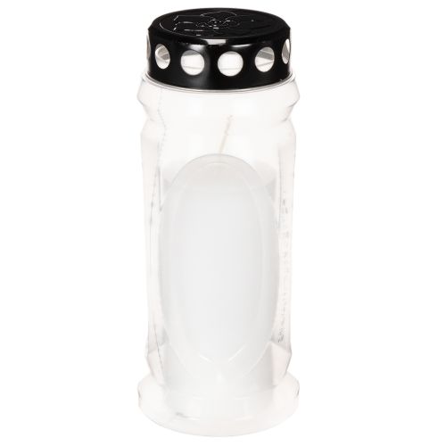 Farol para vela funeraria con tapa negra, 23 cm. | Floristik24.es