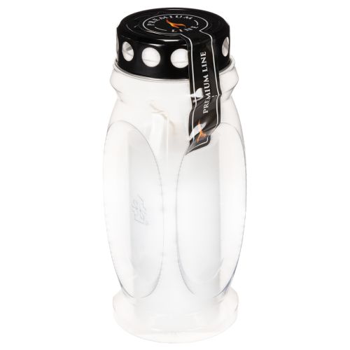 Farol para vela funeraria con tapa negra, 23 cm. | Floristik24.es
