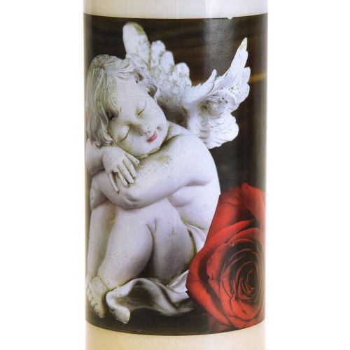 Artículo Velas funerarias, luz de aceite, velas de luto, motivo Ø7,5 cm, H20,5 cm, 6 piezas