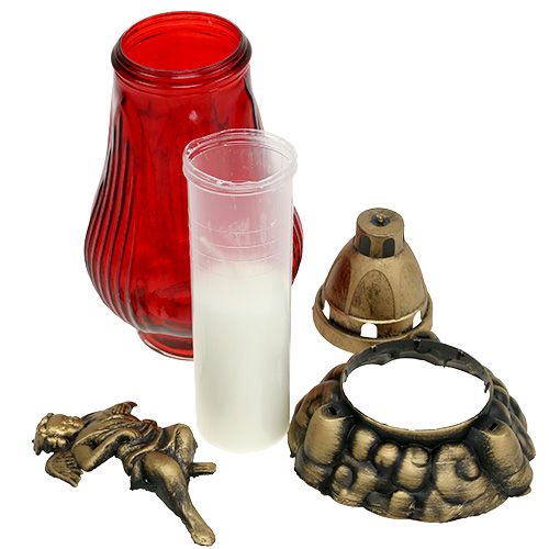 Floristik24 Vaso grave claro Ø14cm H28cm 4pcs