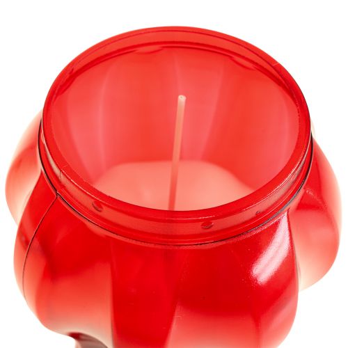 Artículo Velas de sepultura luces de luto rojas luces conmemorativas Ø10cm H18cm 4pcs