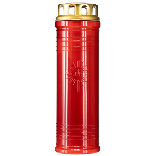 Artículo Velas para tumba rojas Ø7,5cm H24,5cm 1 pieza