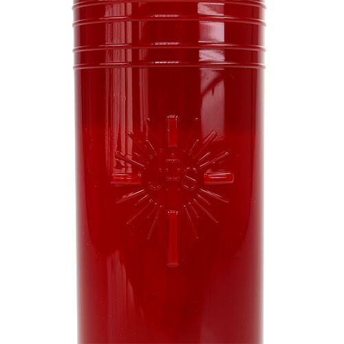 Artículo Luces para tumbas rojas Ø7,5cm H24,5cm 1 pieza