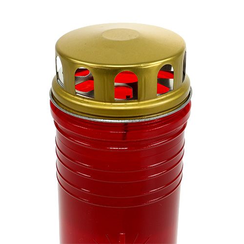 Artículo Luces para tumbas rojas Ø7,5cm H24,5cm 1 pieza
