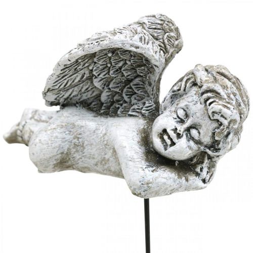 Artículo Decoración de tumba tapón decorativo ángel tumba ángel en palo 6cm 4 piezas