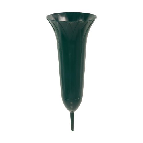 Artículo Jarrón para tumba verde oscuro 31cm 5uds