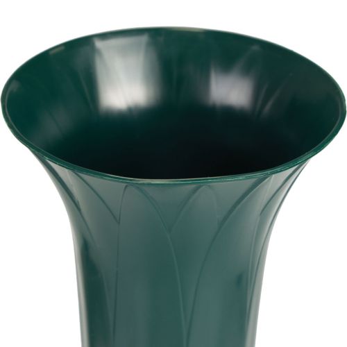 Artículo Jarrón para tumba verde oscuro 36cm 5ud
