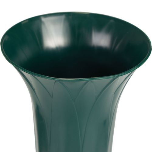 Artículo Jarrón para tumba verde oscuro 31cm 5uds