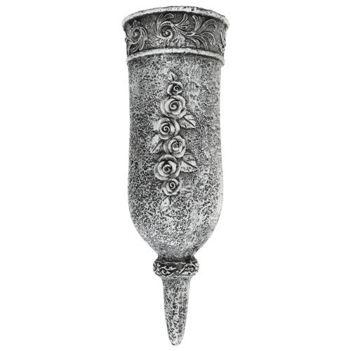 Floristik24 Adornos funerarios flores funerarias, jarrón funerario con espiga L19cm