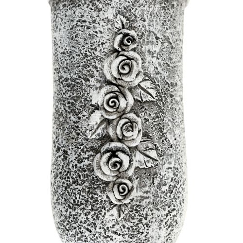 Floristik24 Adornos funerarios flores funerarias, jarrón funerario con espiga L19cm
