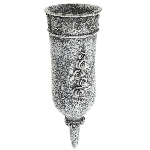 Floristik24 Adornos funerarios flores funerarias, jarrón funerario con espiga L19cm