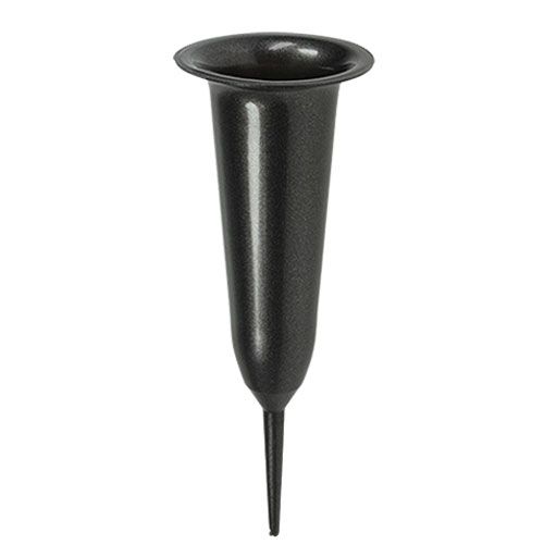 Floristik24 Jarrón para tumba antracita 28,5 cm