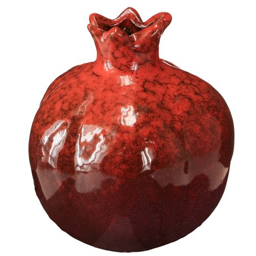Floristik24 Jarrón decorativo de granada de cerámica marrón rojizo Ø10,5cm H12cm