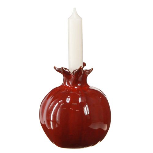 Floristik24 Portavelas de cerámica granada para velas de palo Al 15 cm 2 piezas