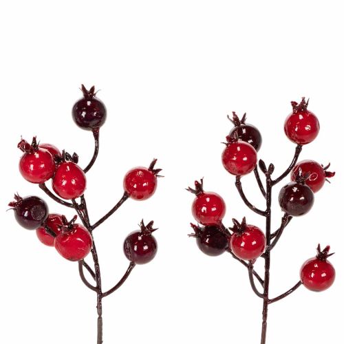 Rama artificial de granada con tallos ramificados para decoración de jarrones, 19 cm, 4 unidades. comprar | Floristik24.es