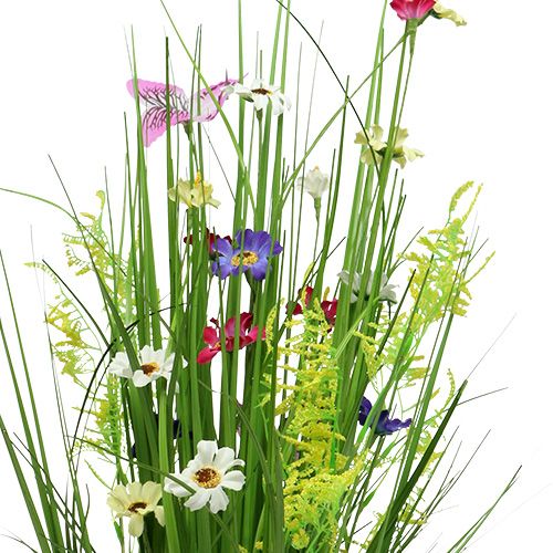 Artículo Ramo de hierba con flores 73cm