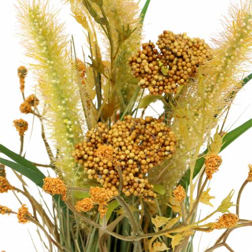 Floristik24 Manojo de hierba, hierba decorativa con milenrama, amarillo decorativo otoñal, verde Al. 27 cm