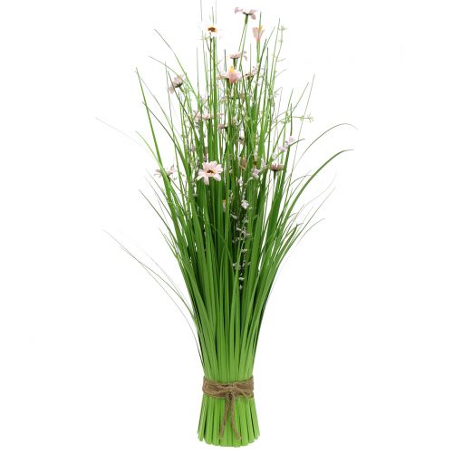 Floristik24 gavilla de hierbas con flores Rosa 70cm