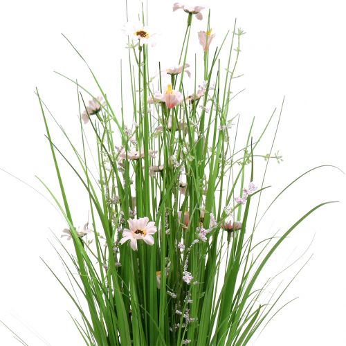 Floristik24 gavilla de hierbas con flores Rosa 70cm