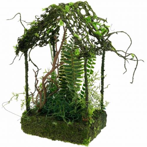 Floristik24 Moss deco grass house con musgo artificial y helecho