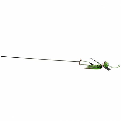 Floristik24 Tapón de jardín de saltamontes de metal verde H114cm 2pcs