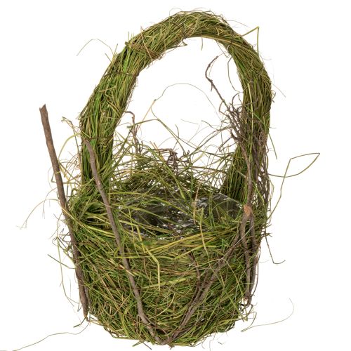 Floristik24 Cesta de Pascua, diseño natural, cesta de mano para decoración festiva del hogar, 25 cm