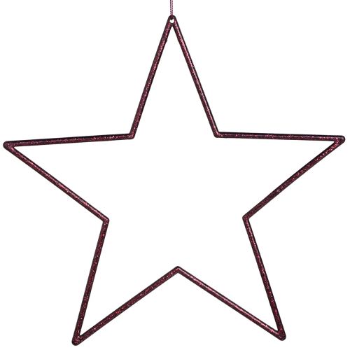 Artículo Estrellas decorativas grandes para colgar Berry Glitter 24cm 6uds