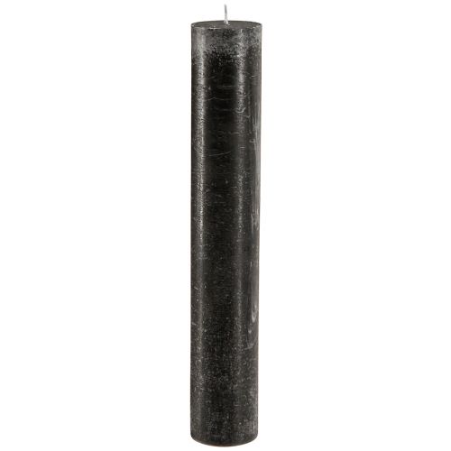 Artículo Velas grandes Velas de palo negras 50mm x 300mm 4 piezas
