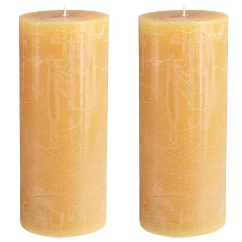 Artículo Velas grandes en velas de pilar de miel 85mmx200mm 2 piezas