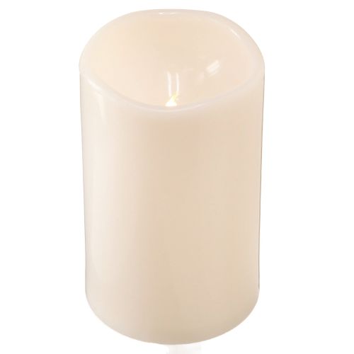 Floristik24 Vela LED grande con temporizador Para exterior blanco cálido Ø12,5cm H20cm 2uds
