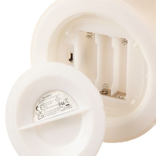 Artículo Vela LED grande con temporizador Para exterior blanco cálido Ø12,5cm H20cm 2uds