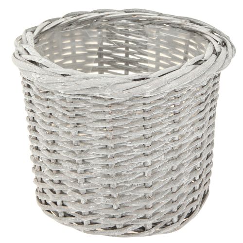 Artículo Cesta grande para plantas Blanco gris Ø43/34/28cm Juego de 3