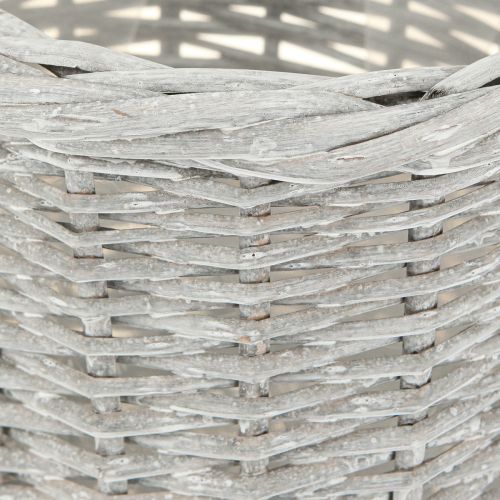 Artículo Cesta grande para plantas Blanco gris Ø43/34/28cm Juego de 3