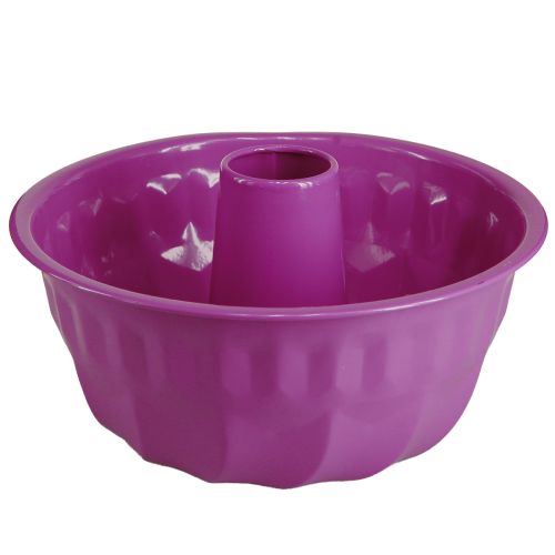 Artículo Molde para tartas Bundt molde para tartas decorativo de metal violeta Ø23cm H12cm