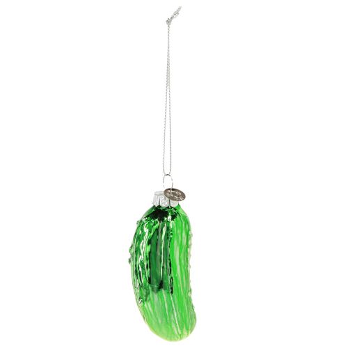 Artículo Pepino como decoración del árbol de Navidad Pepino navideño de cristal 8cm 3ud