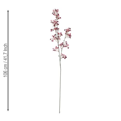Artículo Gypsophila Artificial Baby&#39;s Breath Burdeos 106cm 2 piezas