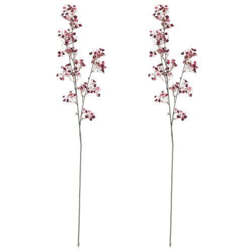 Artículo Gypsophila Artificial Baby&#39;s Breath Burdeos 106cm 2 piezas