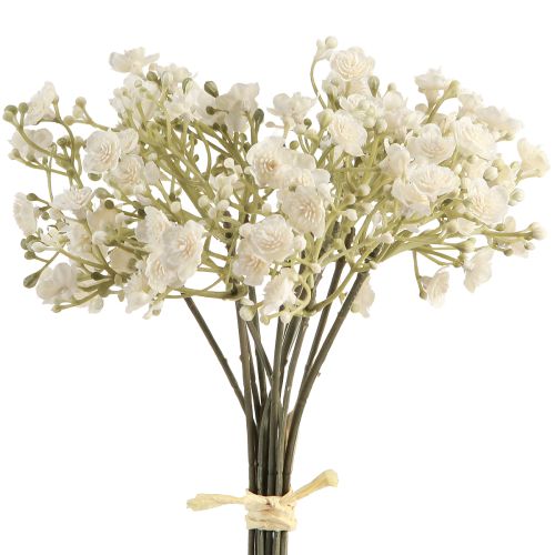 Floristik24 Gypsophila artificial baby&#39;s breath en ramo blanco 23cm 12 piezas