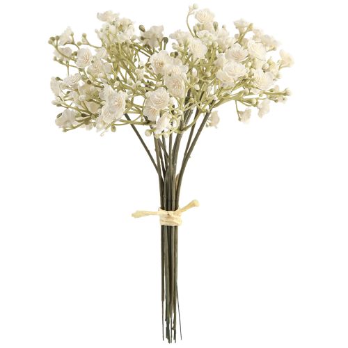 Artículo Gypsophila artificial baby&#39;s breath en ramo blanco 23cm 12 piezas