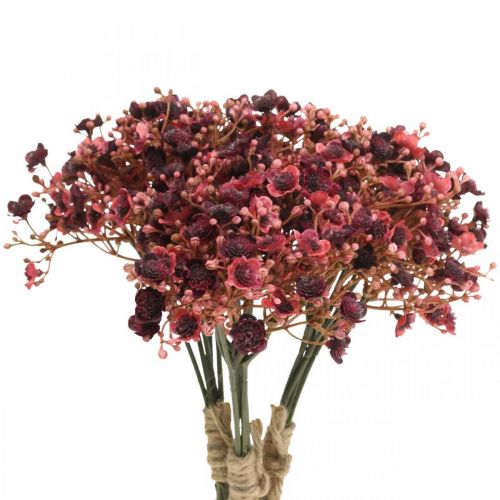 Artículo Gypsophila flores artificiales rojas otoño 29,5cm 18uds