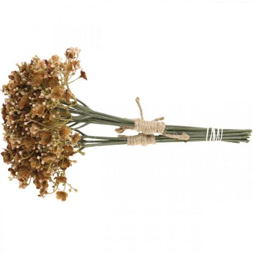 Artículo Gypsophila marrón artificial para ramo de otoño 29,5cm 18p