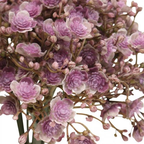 Floristik24 Gypsophila violeta artificial decoración de otoño 29,5cm 18uds