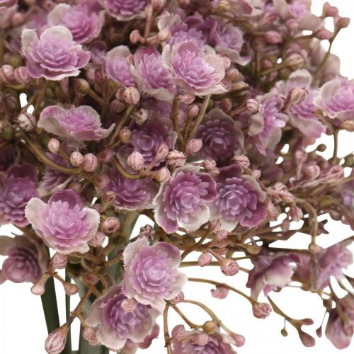 Artículo Gypsophila violeta artificial decoración de otoño 29,5cm 18uds